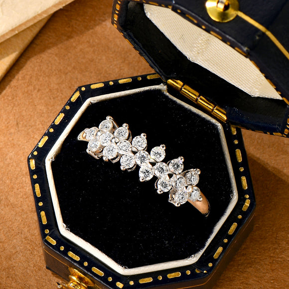 Anillo de Plata Esterlina S925 con Moissanita - Diseño Sofisticado