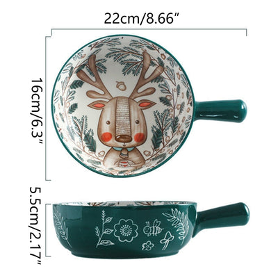 Tazón de Fideos de Cerámica con Diseño Infantil y Asa Ergonómica - Image 14