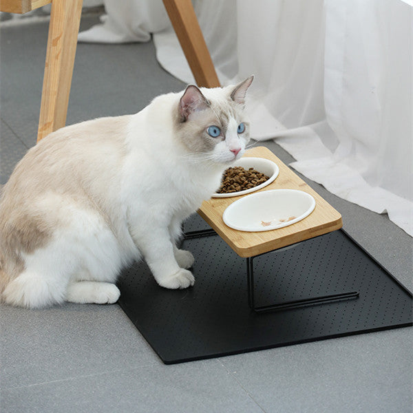Comedero Elevado de Cerámica para Gatos