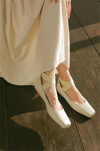 Zapatos de Tacón Bajo Cómodos con Tira de Ballet para Mujer - Image 9