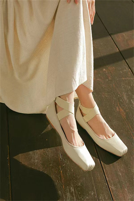 Zapatos de Tacón Bajo Cómodos con Tira de Ballet para Mujer - Image 9