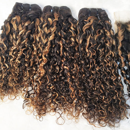 Bloque de Color para Cabello Brasileño con Encaje - Image 3