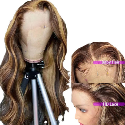 Peluca Larga Degradada con Encaje Frontal - Ondas Voluminosas para Mujer - Image 5