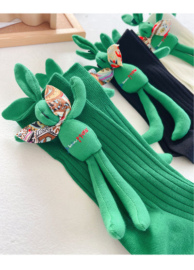 Calcetines Texturizados Otoño Invierno - Diseño 3D Moderno Verde - Image 4