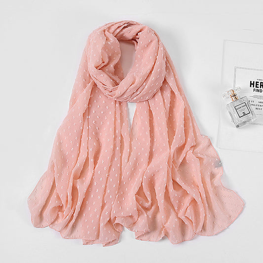 Pañuelo Chiffón Puro Color Perla para Mujer