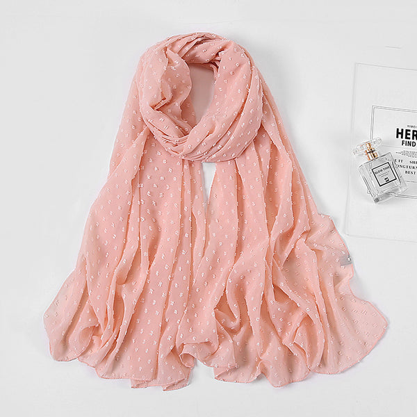 Pañuelo Chiffón Puro Color Perla para Mujer