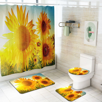 Juego de Baño Estampado Girasoles - 4 Piezas Completas - Image 9