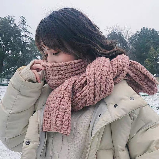 Bufanda Tejida Harajuku Estilo Coreano para Mujer - Gruesa y Cálida - Image 11