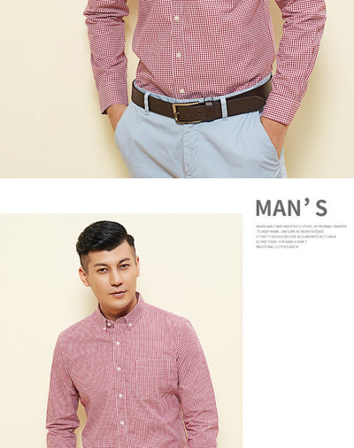 Camisa Casual de Algodón a Cuadros para Hombre - Manga Larga Transpirable Otoño - Image 14