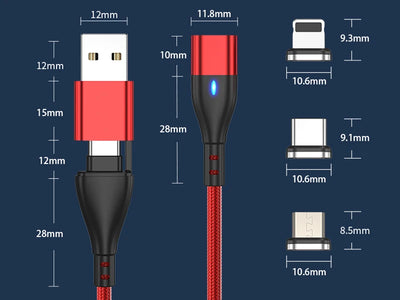 Cable de Carga Rápida Magnético 100W con Transferencia de Datos 5A - Image 7