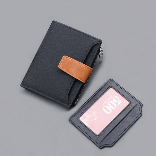 Cartera Corta para Hombre con Botón, Tela Oxford y Gran Capacidad - Image 2