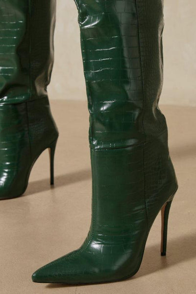 Botas de Tacón Stiletto Punta Afilada Talla Grande para Mujer - Image 15