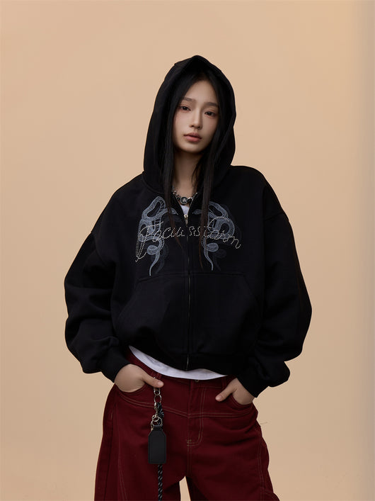 Sudadera Estampada con Capucha Retro para Mujer - Image 15