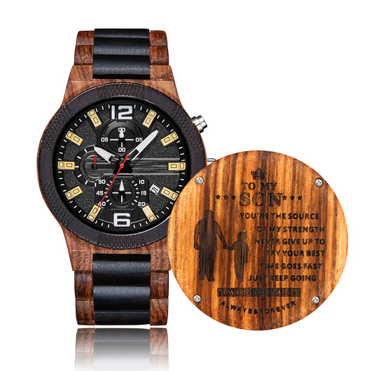 Reloj de Cuarzo para Hombre con Diseño de Madera - Estilo Deportivo - Image 5