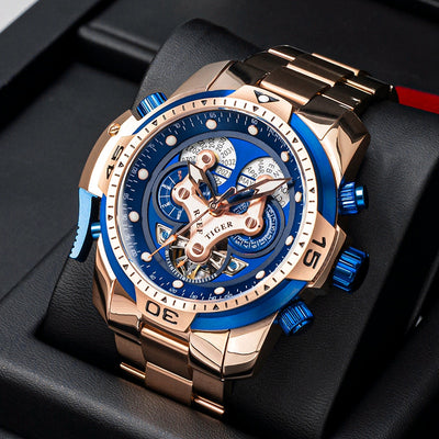 Reloj Mecánico Hombre Esfera Grande Resistente al Agua con Luminiscencia Potente - Image 13