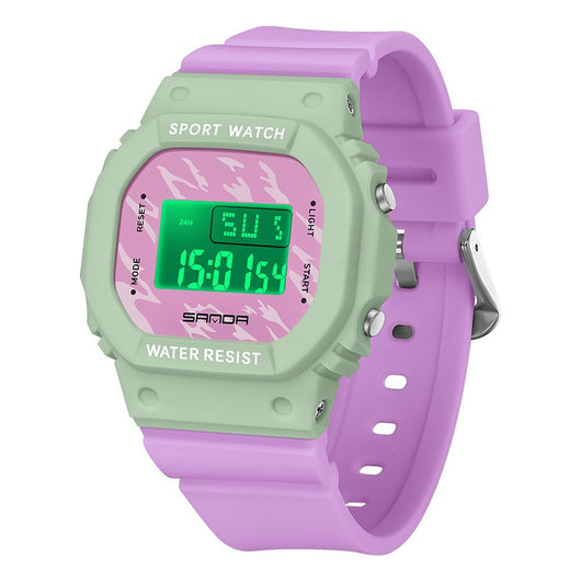 Reloj Digital Cuadrado Multicolor para Estudiantes - Image 10