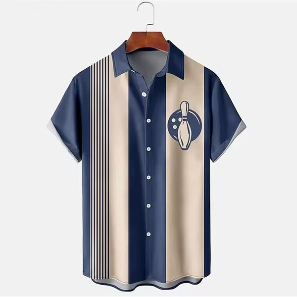 Camisa Bowling Hombre Impresión Digital 3D
