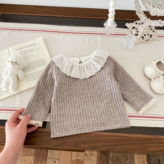 Blusa de Encaje con Cuello Peter Pan para Mujer - Image 11