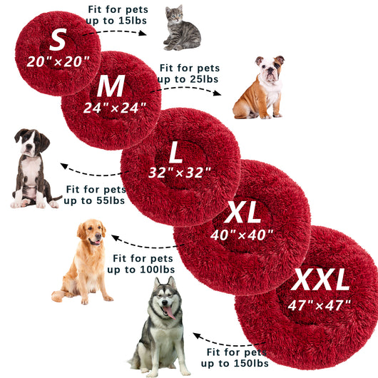 Cama Donut para Perros - Cómoda Felpa Suave Lavable - Image 42