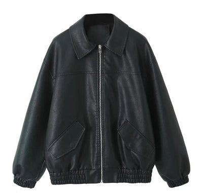 Abrigo de Cuero PU Americano para Mujer - Image 11