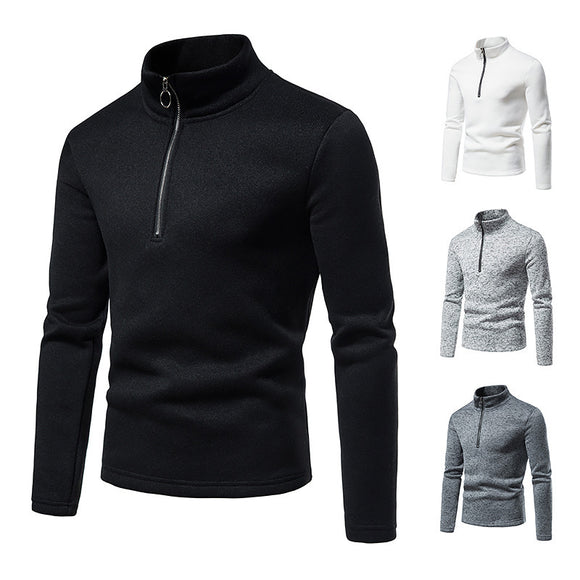 Suéter Camiseta Cuello Alto con Diseño de Cierre Hueco para Hombre