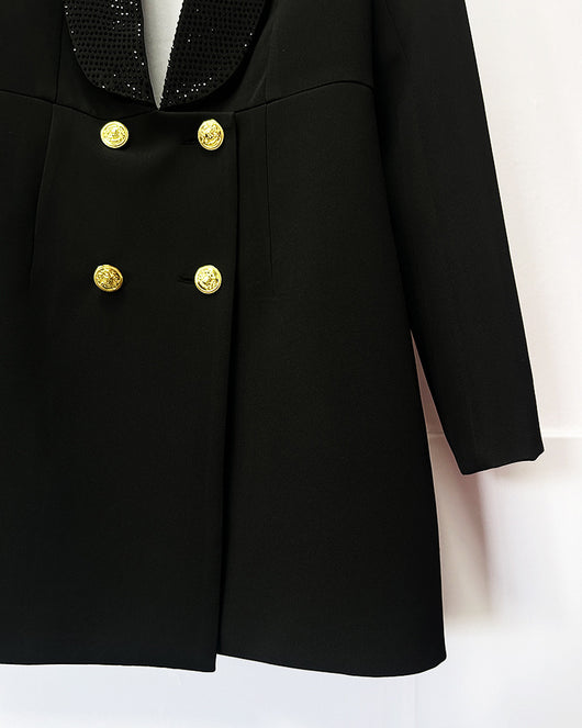 Blazer Elegante Verde Esmeralda con Escote Profundo y Bordado Artesanal - Image 24