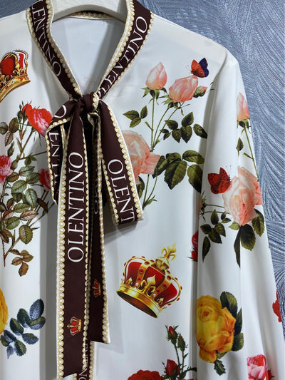 Vestido Camisero Estampado de Manga Larga - Conjunto Versátil - Image 5