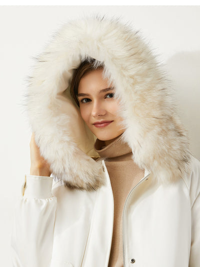 Chaqueta Corta con Cuello de Pelaje Cálido - Image 3