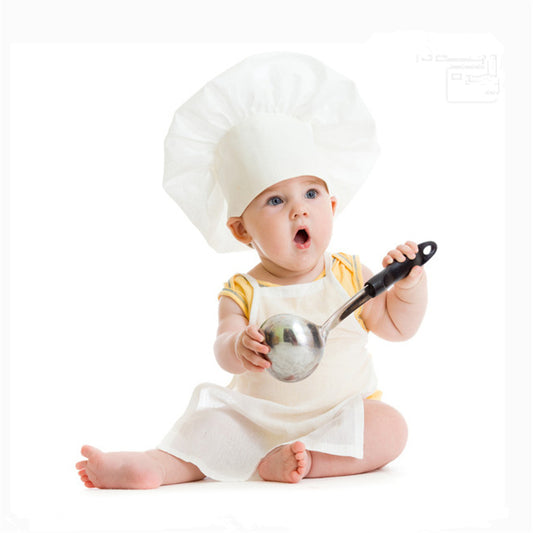 Conjunto de Delantal y Gorro de Chef para Niños