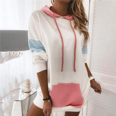 Sudadera con Capucha y Costuras Contrastantes para Mujer - Image 19