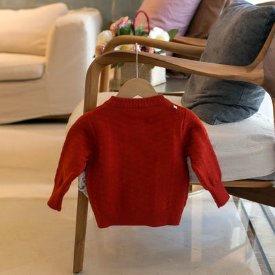 Cardigan Escolar de Cuello Redondo para Niñas - Colores Lisos - Image 8