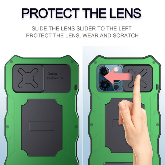 Funda Protectora 3 en 1 con Espejo y Soporte Metálico para iPhone - Image 9