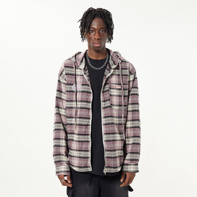 Chaqueta Camisa a Cuadros con Capucha