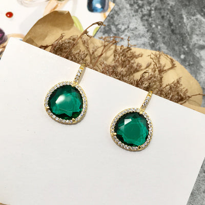 Aretes Triángulo de Cristal Multicolor con Incrustación de Cobre - Image 19
