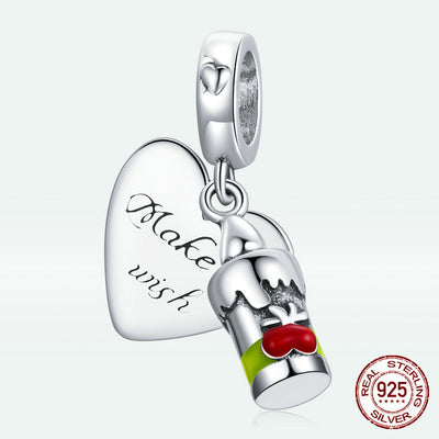 Pulsera de Plata S925 con Cuentas Amor y Vela