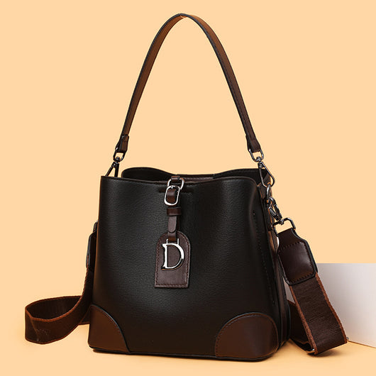 Bolso Bucket Bandolera Bicolor para Mujer - Image 4