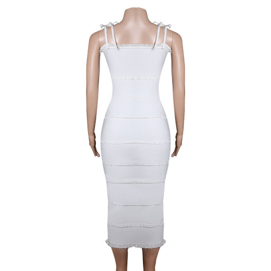 Vestido de Noche Ajustado con Vendaje Elástico
