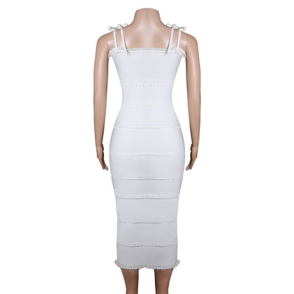 Vestido de Noche Ajustado con Vendaje Elástico