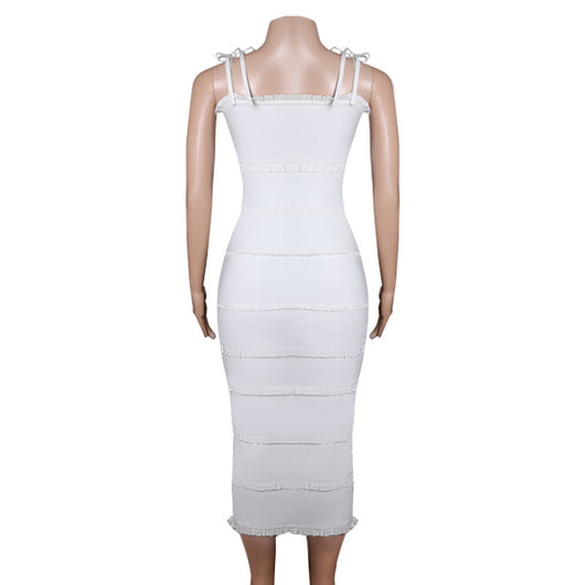 Vestido de Noche Ajustado con Vendaje Elástico