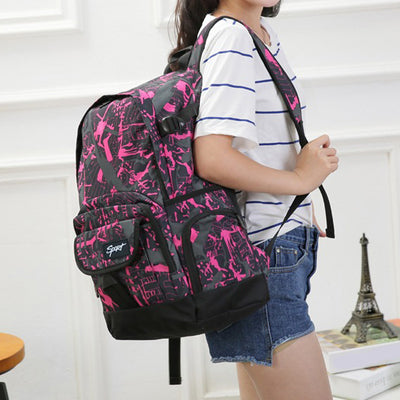 Mochila de Nylon Clásica de Gran Capacidad para Viajes y Escuela - Image 9