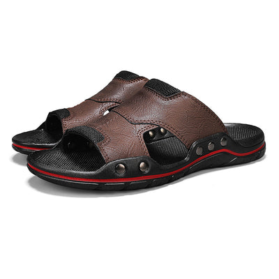 Sandalias Hombre Cuero Genuino Antideslizantes - Chanclas Outdoor Cómodas - Image 3