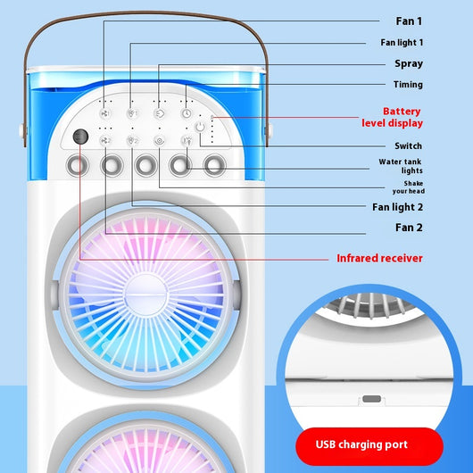 Ventilador Humidificador de Gran Capacidad con 5 Modos de Pulverización - Image 4
