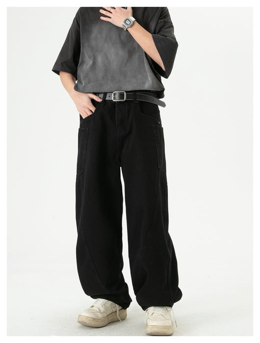 Pantalones Cargo Denim Retro Sueltos de Pierna Ancha - Image 10