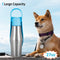 Botella Portátil de Agua para Perros con Diseño de Hoja en Silicona Suave