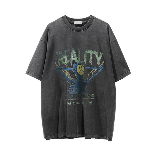 Camiseta Manga Corta con Estampado Calavera para Hombre - Image 16