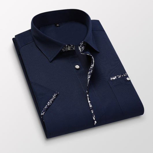 Camisa Casual Estilo Coreano Manga Corta Slim Fit Tallas Grandes Hombre - Image 5