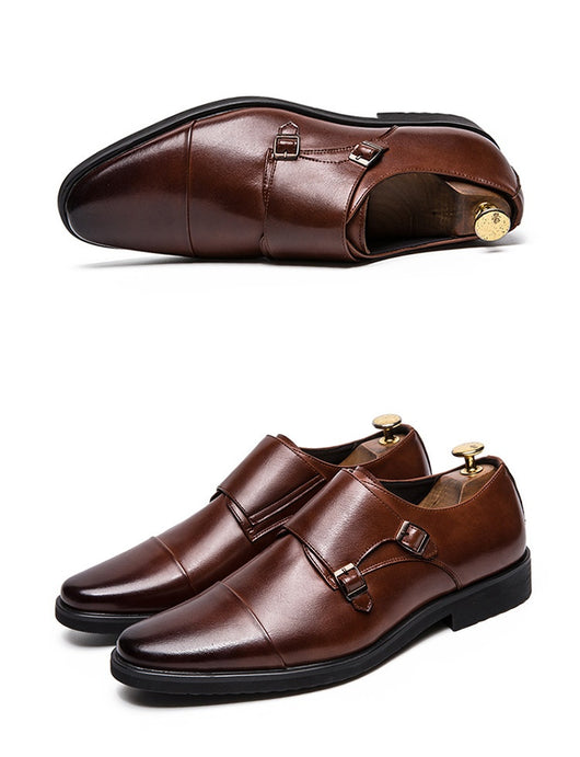 Zapatos de Cuero Slip-On Británicos Talla Grande para Hombre - Image 11