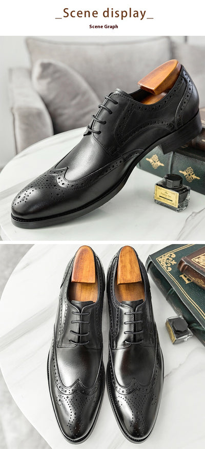 Zapatos Oxford Punta Fina de Cuero Artesanal para Hombre - Image 12