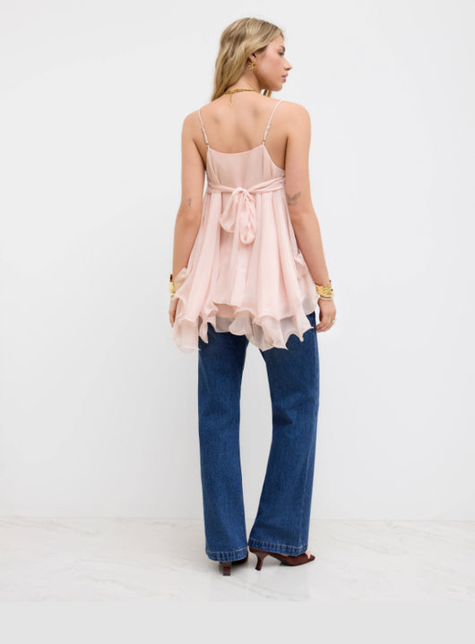 Blusa Camisola de Malla con Volantes Laminados - Image 13