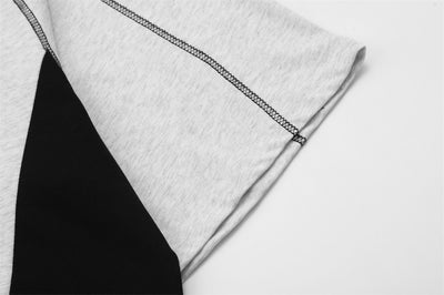 Camiseta Hombre Estampado Letras Contraste Patchwork - Image 8